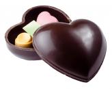 Шкатулка сердце с конфетами из шоколада ручной работы Baccarat
