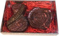 8 + цветок - набор шоколадных фигур к 8 марта из бельгийского шоколада ручной работы